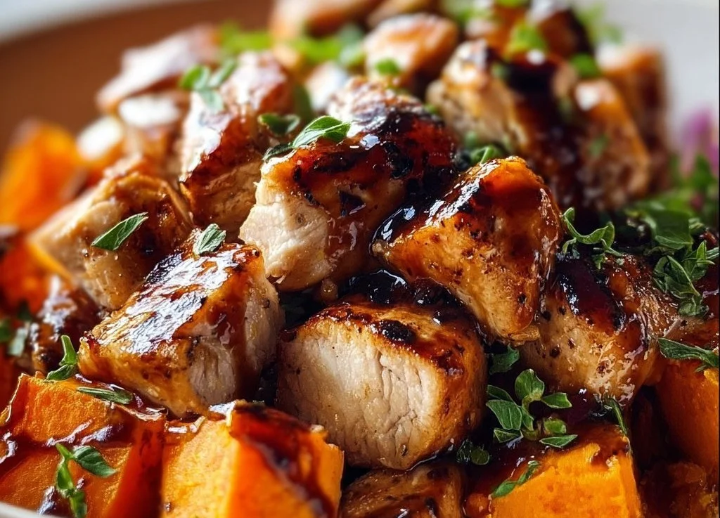 Bol au Poulet Barbecue et Patates Douces