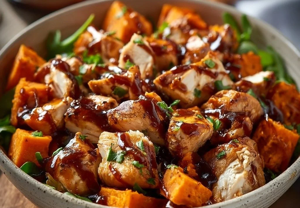 Bol au Poulet Barbecue et Patates Douces