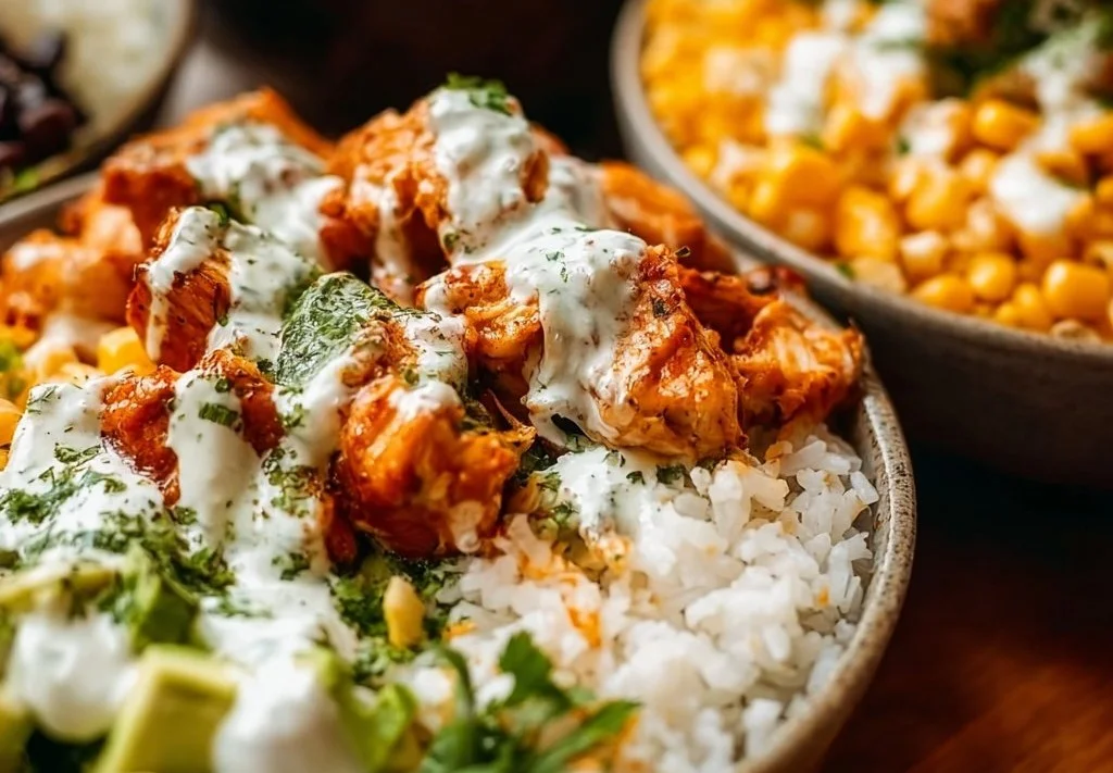Bol de poulet Buffalo: repas rapide et épicé