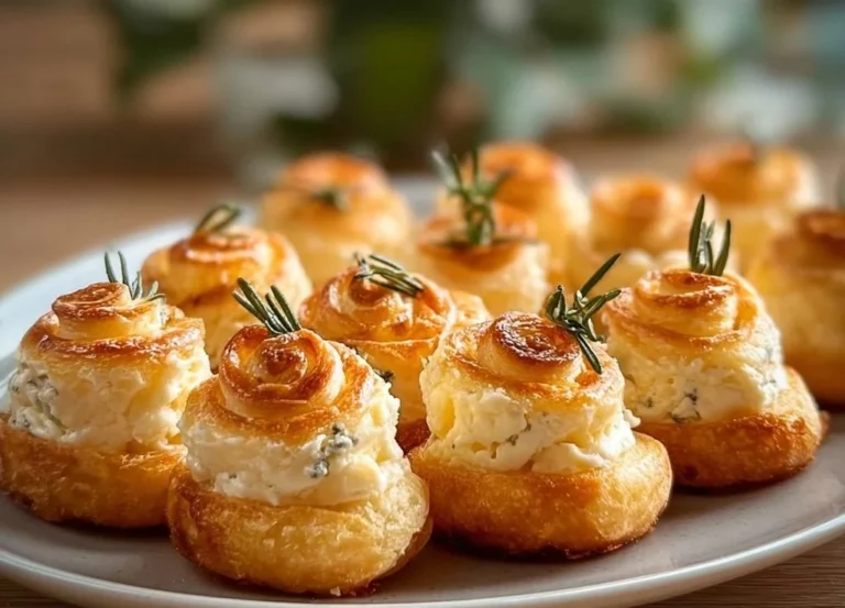 Bouchées miniatures Boursin présentées pour un apéritif élégant.