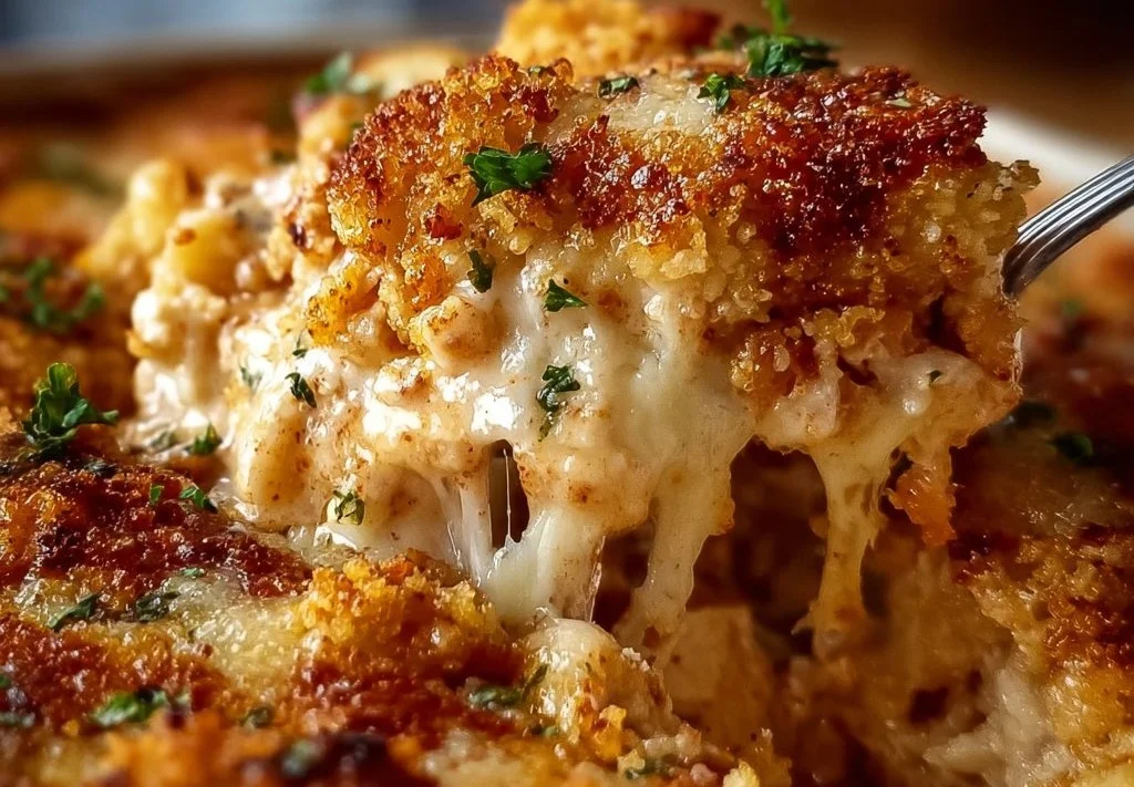 Irresistibly Cheesy High Protein Chicken Parmesan Casserole