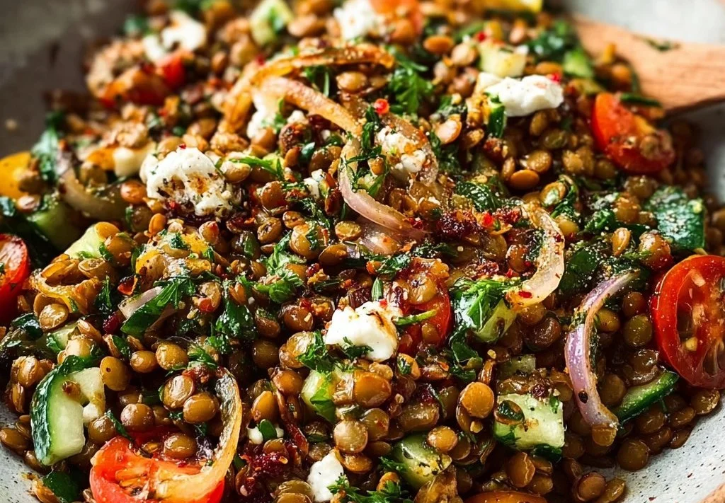 Lentilles en salade aux saveurs méditerranéennes