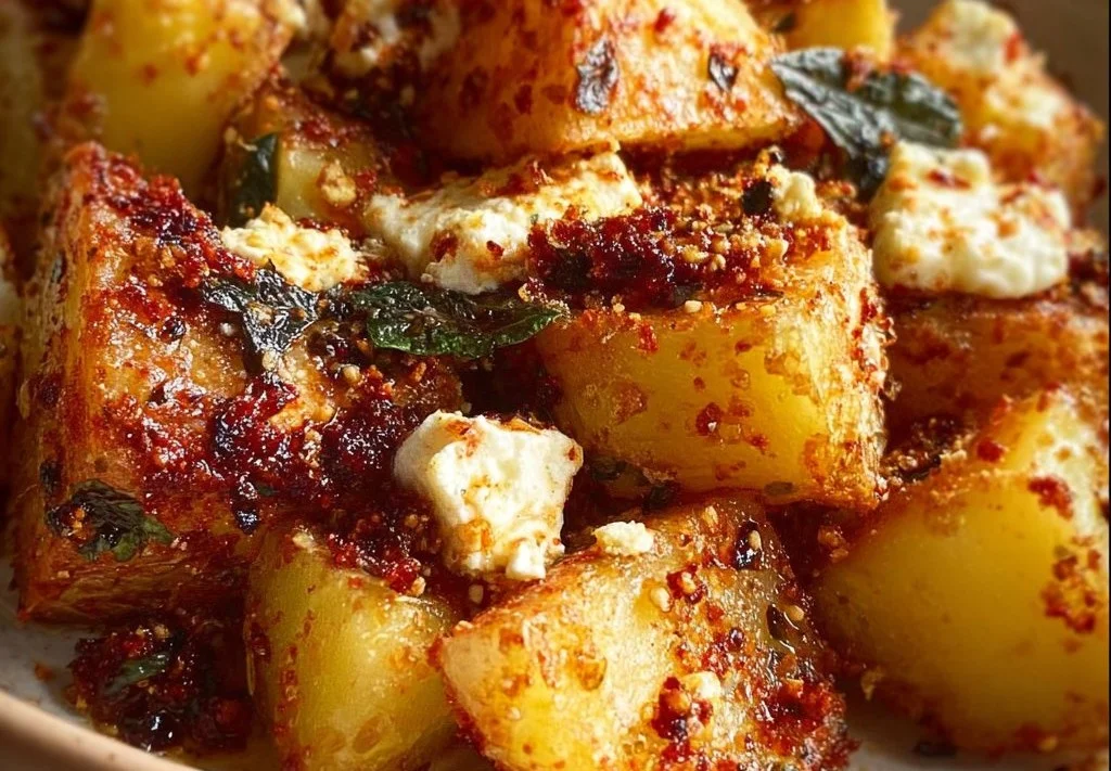 Pommes de terre croustillantes au fromage feta