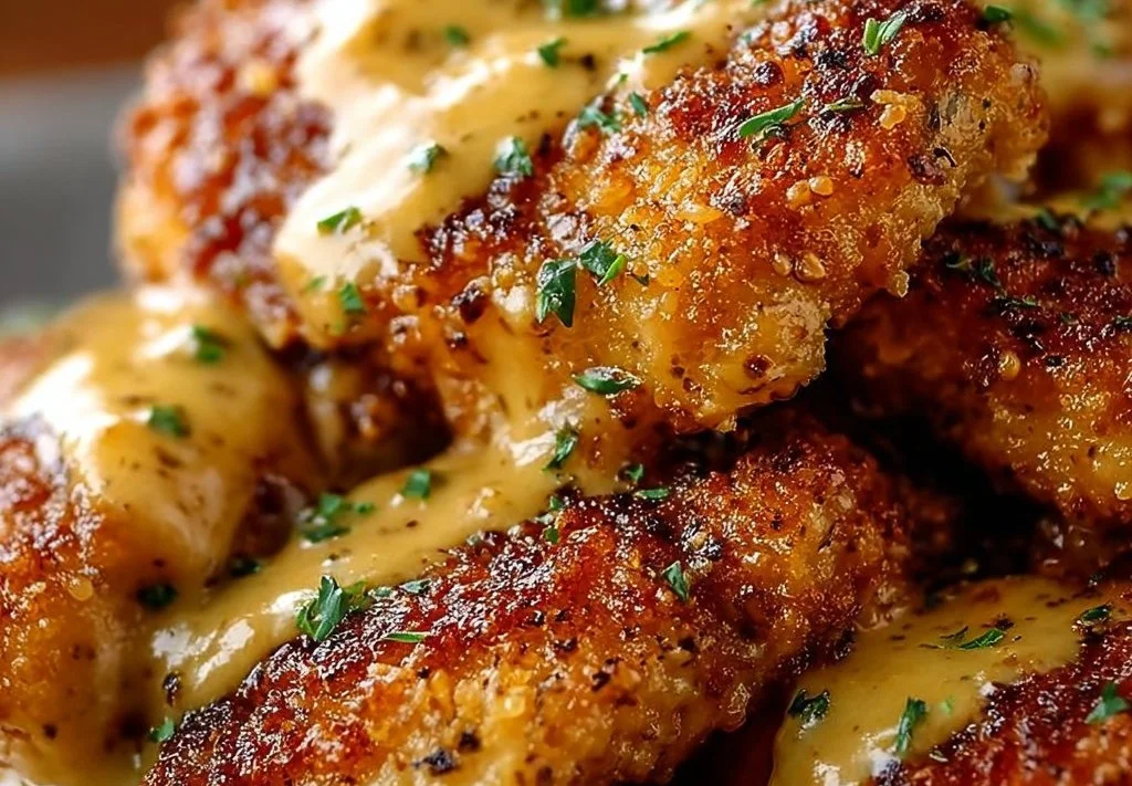 Poulet Croquant à la Moutarde et au Miel