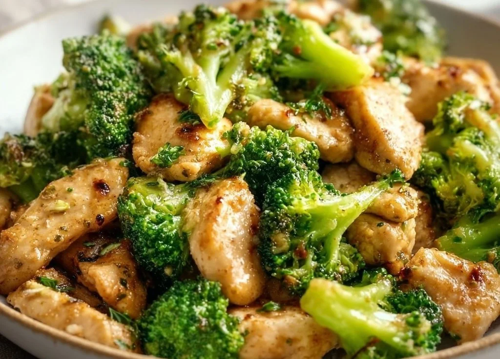 Poulet et Brocoli Sautés à l'Air Fryer
