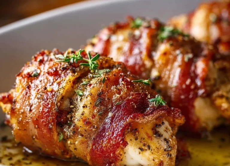 Poulet parmesan croustillant avec bacon, plat savoureux et appétissant