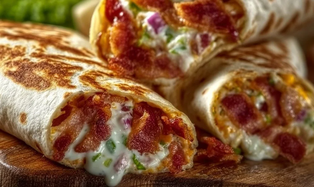 Rouleaux croustillants au bacon et fromage ranch
