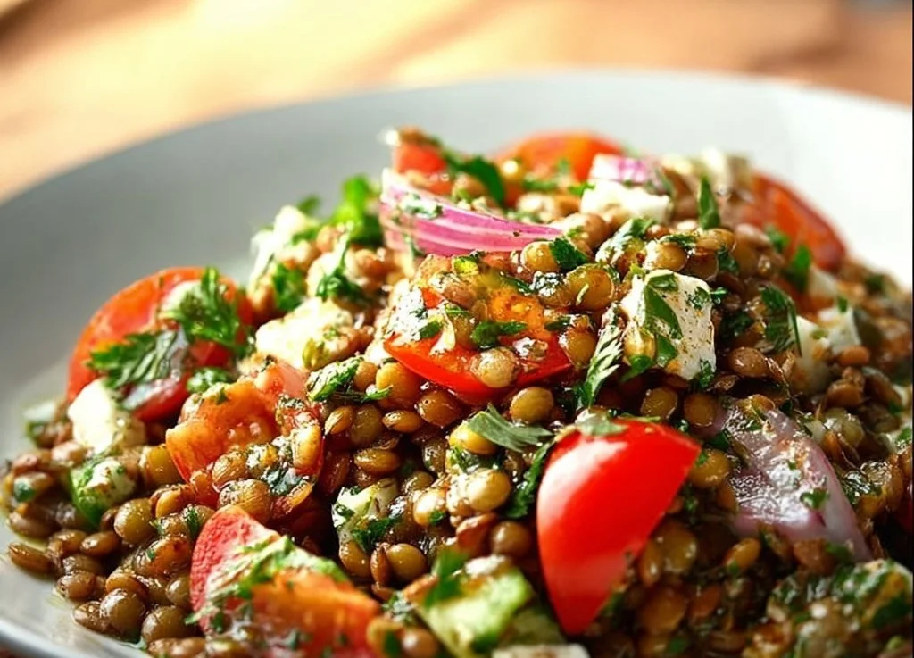 Salade de lentilles à la méditerranéenne