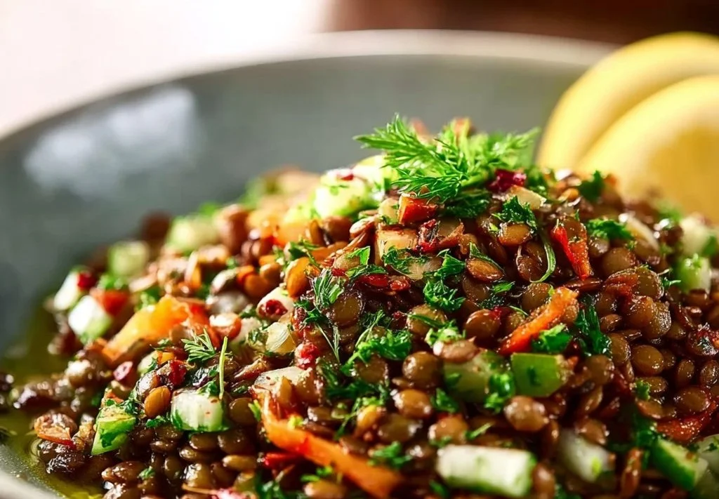 Salade libanaise de lentilles