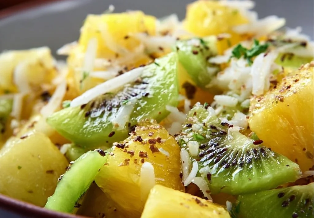Salade Rafraîchissante à l’Ananas et au Kiwi