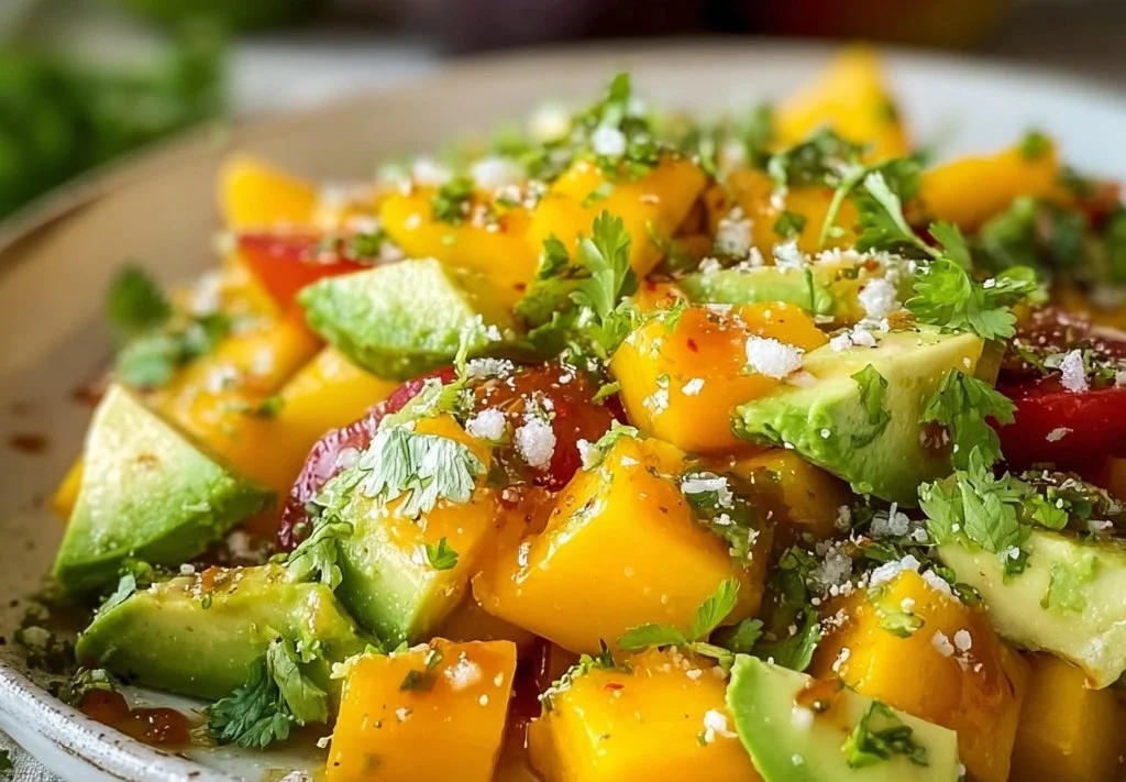 Salade tropicale d'avocat et de mangue
